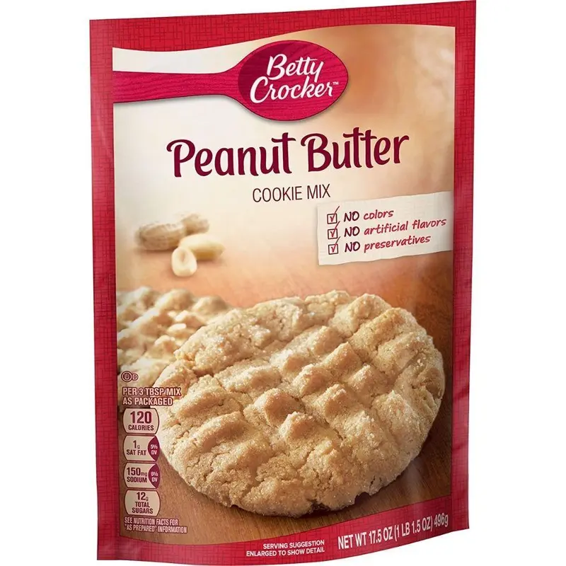Betty Crocker Cookie Mix Peanut Butter Maxi, Backmischung für Erdnussbutterkekse 400g