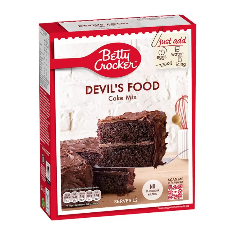 Betty Crocker Devil's Food Cake Mix, Schokoladenkuchenmischung 425g