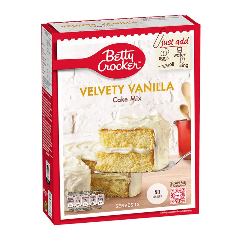 Betty Crocker Samtige Vanille-Kuchenmischung, 425g weiche Vanillekuchenmischung