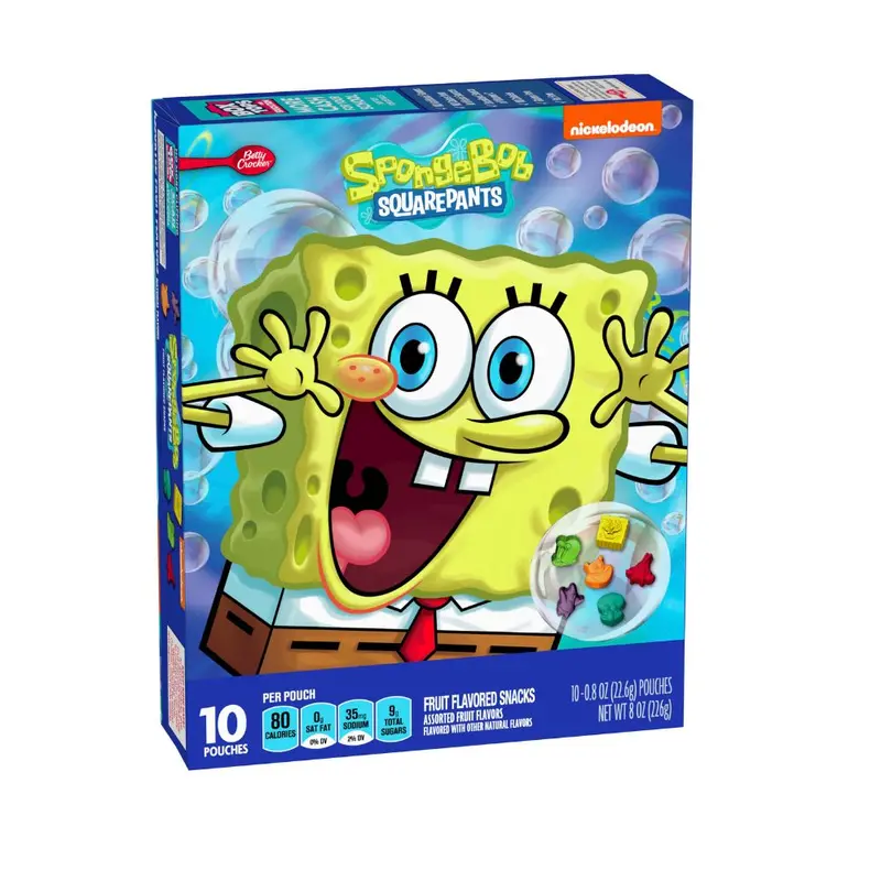 Betty Crocker Spongebob Fruchtgeschmack Snack, Fruchtbonbons 226g