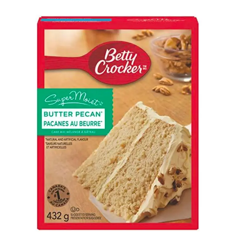 Betty Crocker Super Moist Butter Pecan Cake, Kuchenmischung mit Butter-Pekannuss-Geschmack, 432g