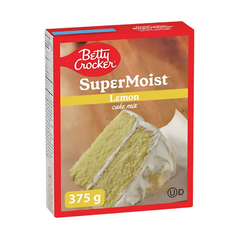 Betty Crocker Super Moist Lemon Cake Mix, Kuchenmischung mit Zitronengeschmack 375g
