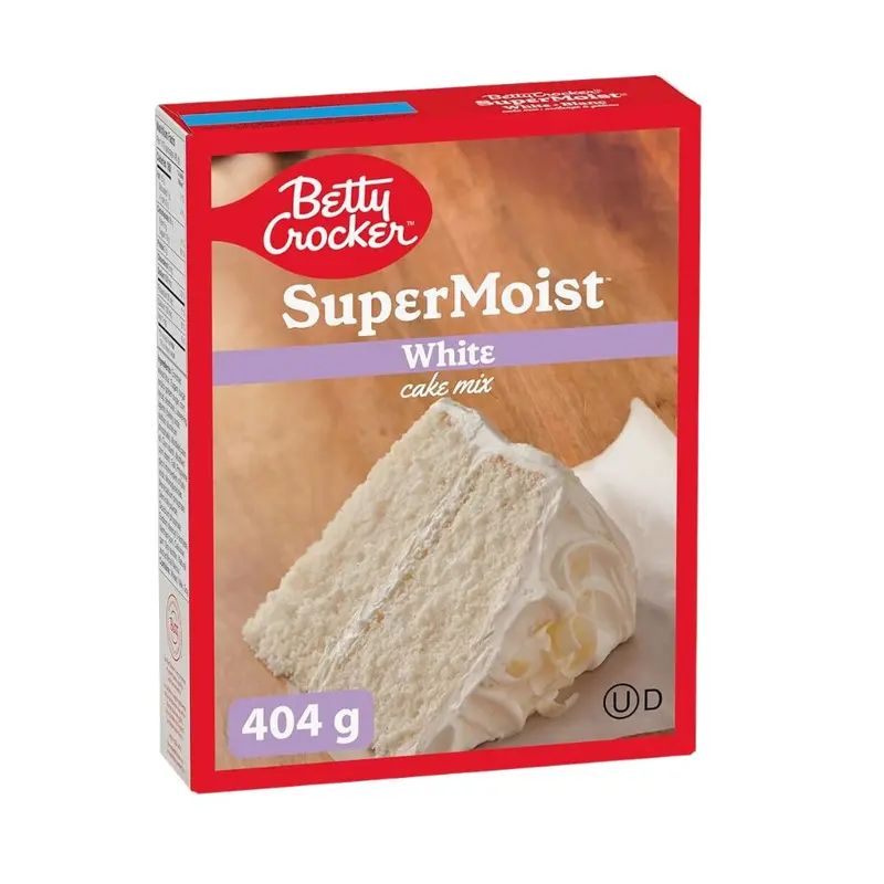Betty Crocker Super Moist White Cake Mix, Kuchenmischung mit Vanillegeschmack 404g