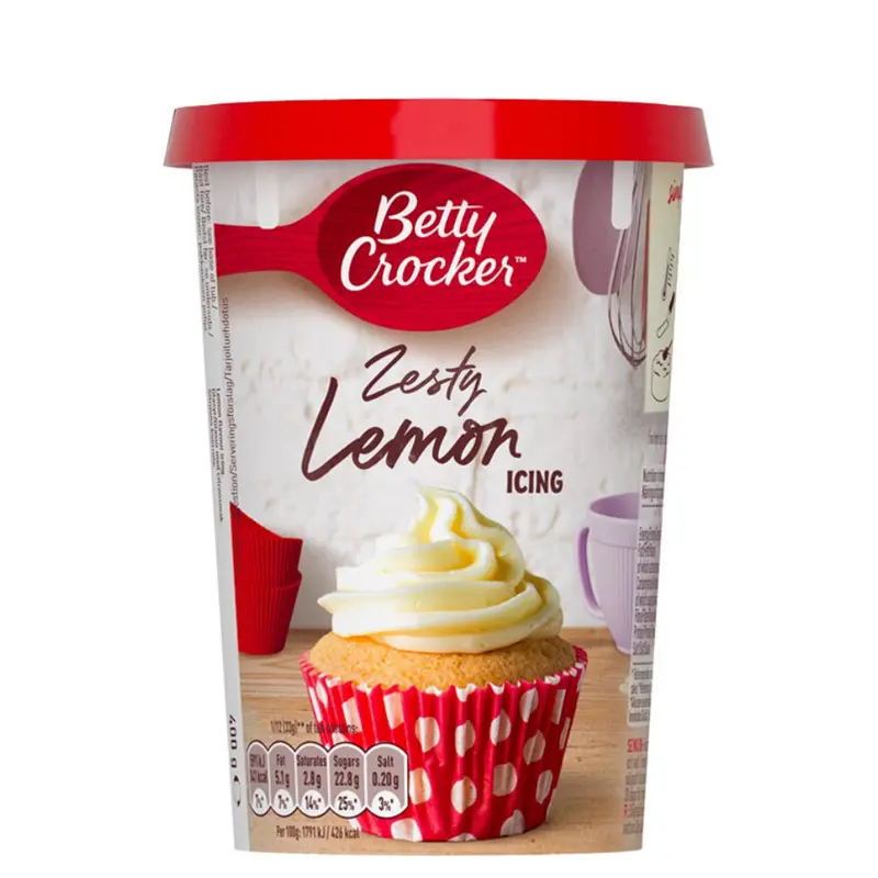 Betty Crocker Zesty Lemon Icing, Zitronenglasur für Kuchen 400g