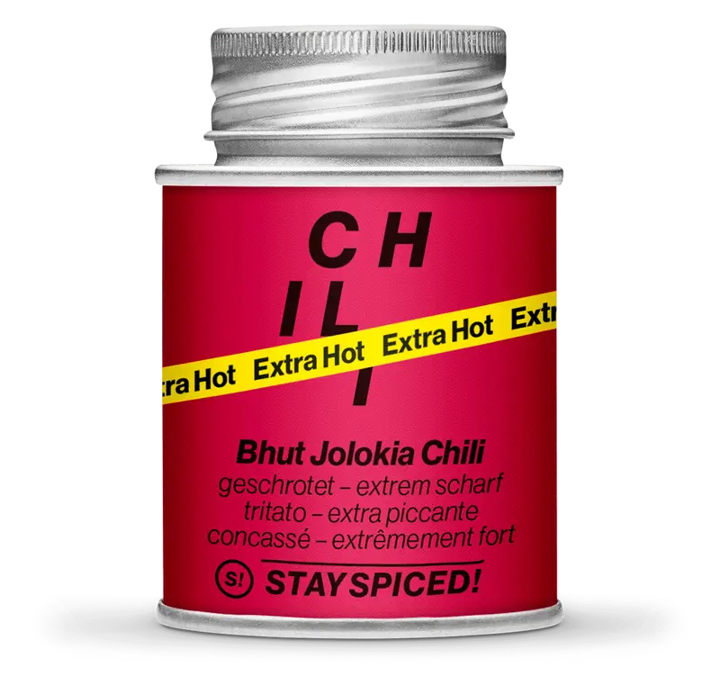 Bhut Jolokia Chili - geschrotet 1-3 mm, extra scharf