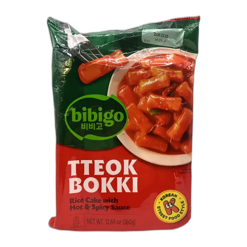 BIBIGO Tteokbokki Mit Hot & Spicy Sauce 360G