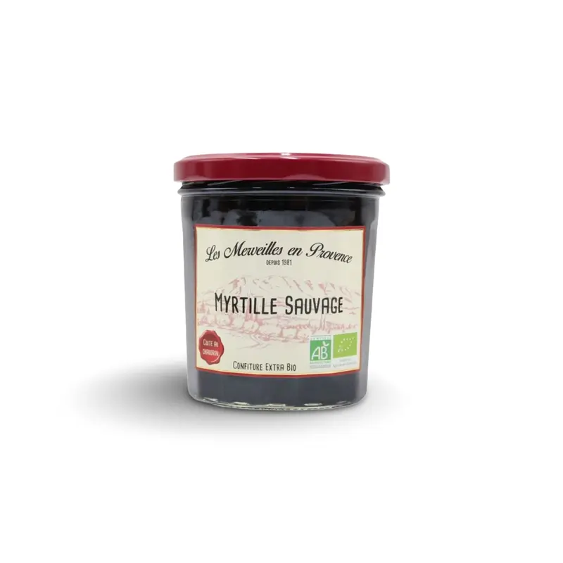 Bio Konfitüre Extra aus wilden Heidelbeeren MYRTILLE SAUVAGE, 370gr