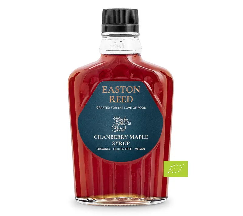 Bio Maple-Cranberry Syrup von Easton Reed (250 ml Glasflasche)