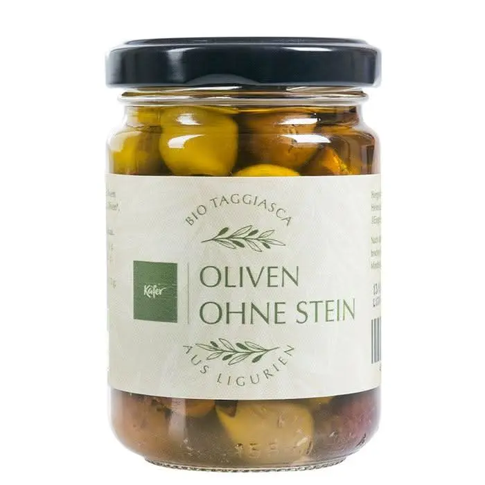Bio Oliven Taggiasca ohne Stein