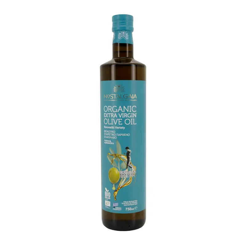 Bio-Olivenöl extra nativ | Nostalgia | Koroneiki Sorte | 750 ml – kaltgepresst, Griechenland, BIO-zertifiziert
