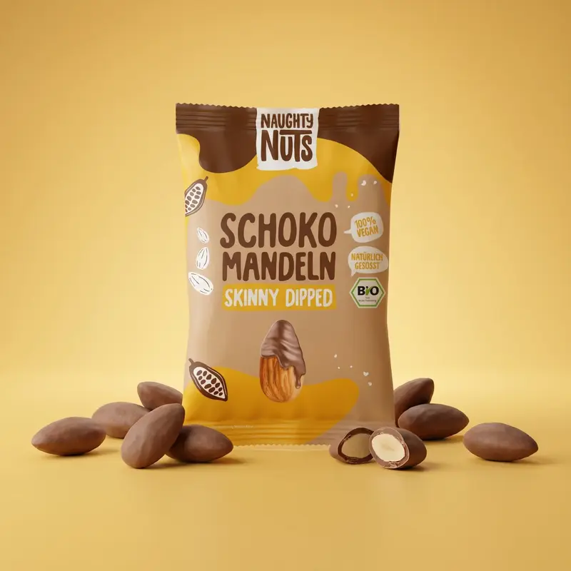 Bio Schoko-Mandeln (skinny dipped) - 10er Box