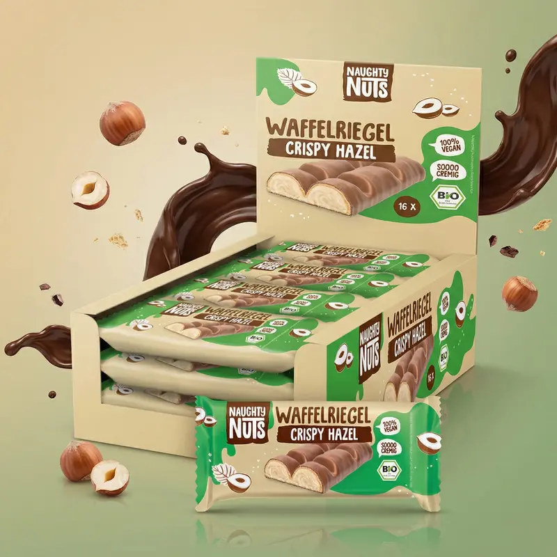 Bio Schoko-Waffelriegel Crispy Hazel