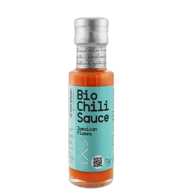 BIO STAY SPICED Chili-Sauce - Jamaican Flames -Jerky - Mühlviertler Feuerzeug