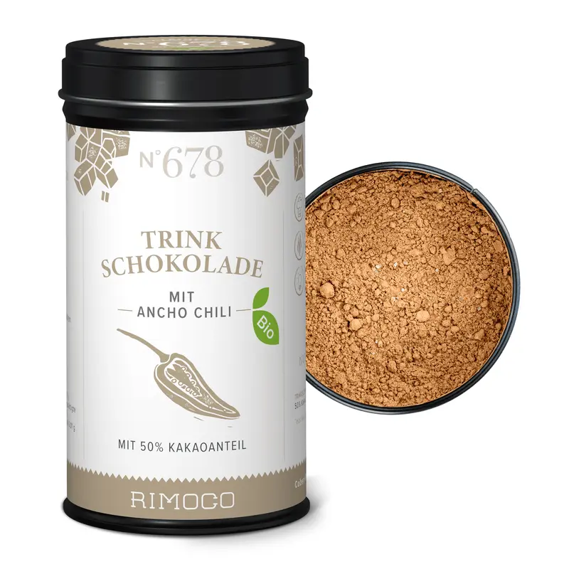 Bio Trinkschokolade mit Ancho Chili