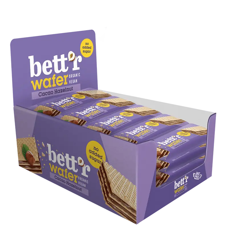 Bio Waffel mit Kakao-Haselnuss Creme