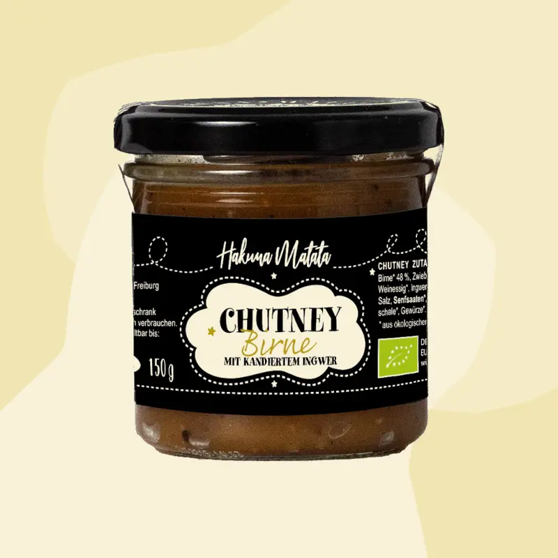 Birnen Chutney mit kandiertem Ingwer