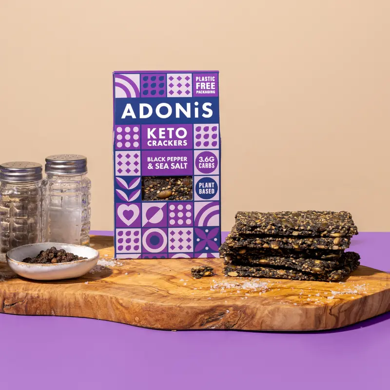 Black Pepper & Sea Salt Keto Crackers (10x60g)