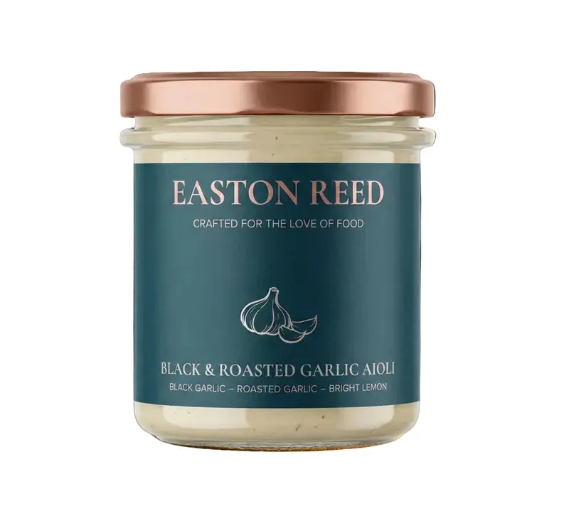 Black & Roasted Garlic Aioli von Easton Reed (330 g-Glas)