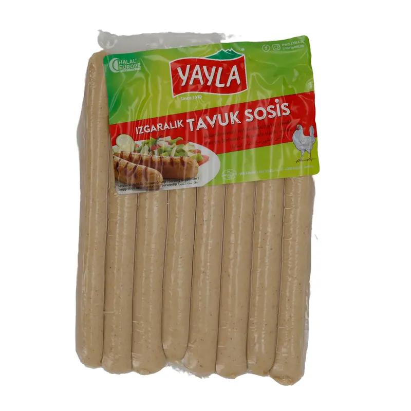 Bratwurst Yayla | Izgaralik Tavuk Sosis | Halal, Geflügel, Grill & Pfanne | 800 g