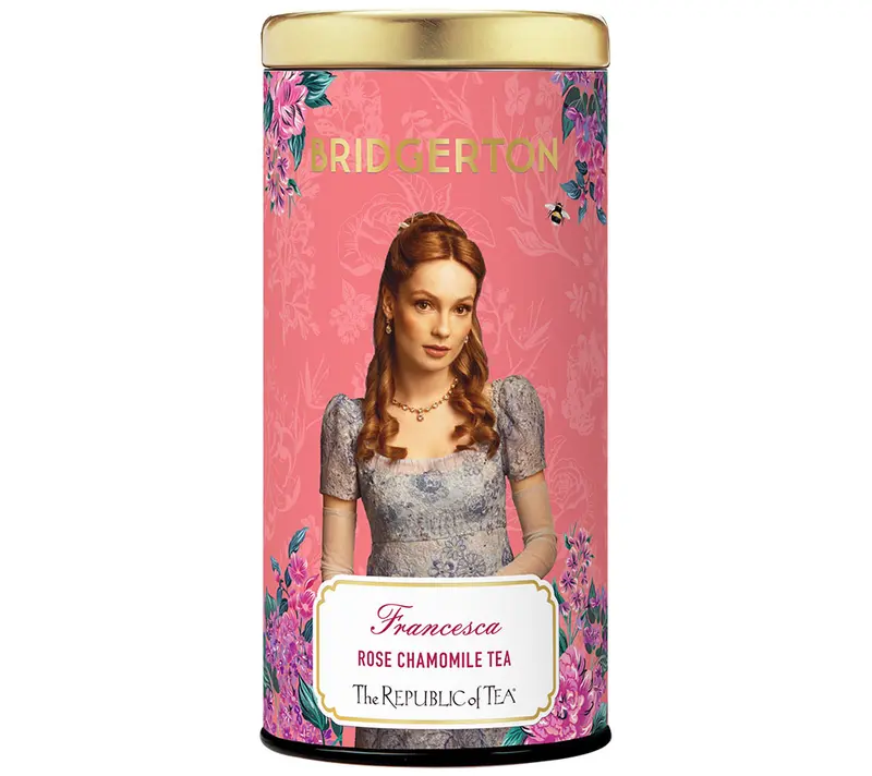 Bridgerton Francesca Rose Chamomile Tea von The Republic of Tea (Metalldose mit 36 Beuteln)