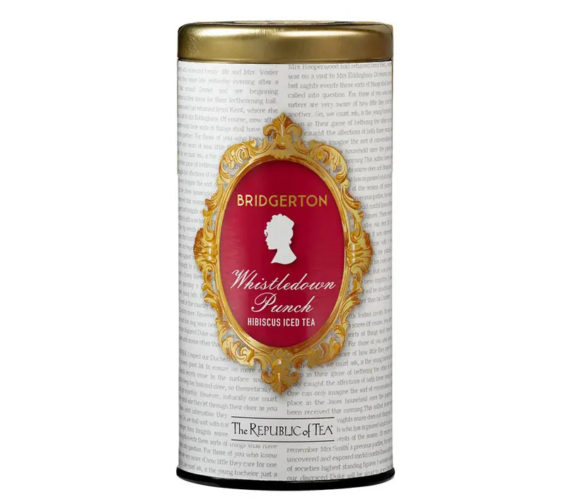 Bridgerton Whistledown Punch Hibiscus Iced Tea von The Republic of Tea (Metalldose mit 6 Beuteln)