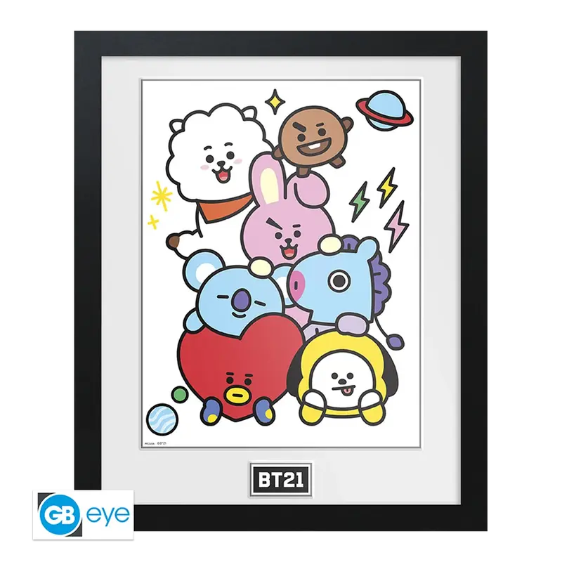 BT21 Framed Print Characters Stack