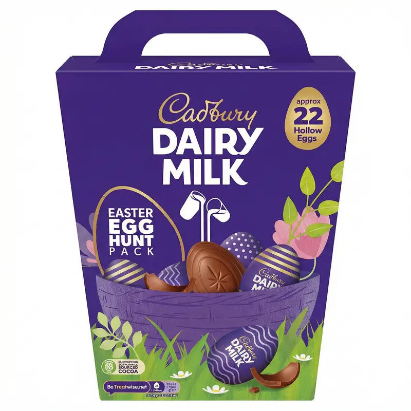 Cadbury Dairy Milk Oster-Eiersuche-Pack, Packung mit Milchschokoladen-Eiern 317 g (ca. 22 Eier)