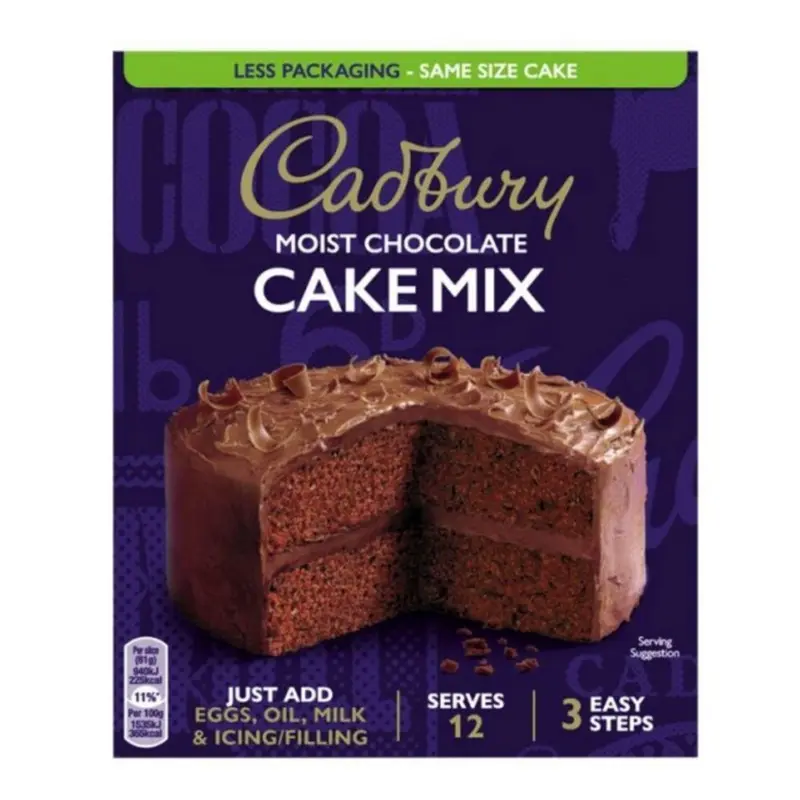 Cadbury Moist Chocolate Cake Mix, Schokoladenkuchenmischung 400g