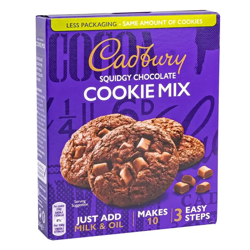 Cadbury Squidgy Chocolate Cookie Mix, Keksmischung für 265g Kekse