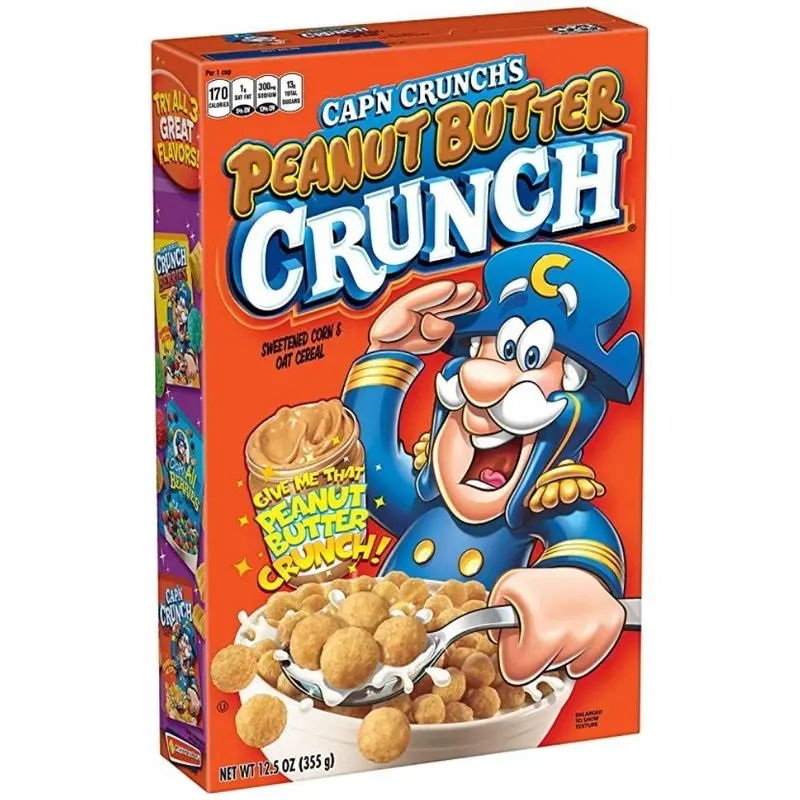 Cap'n Crunch Peanut Butter Crunch, Erdnussbutter-Cerealien 355g