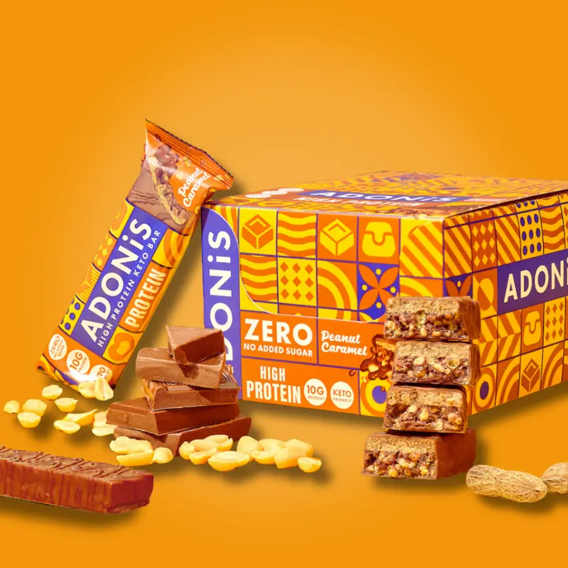 Caramel Peanut Keto High Protein Bars (16x45g)