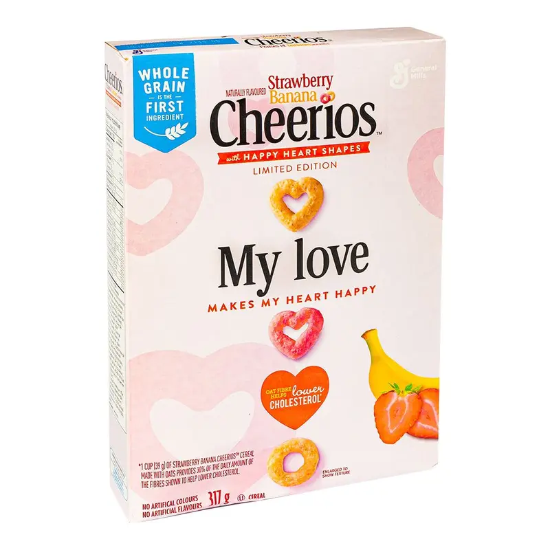 Cheerios Limited Edition My Love, Müsli mit Erdbeer- und Bananengeschmack, 317g