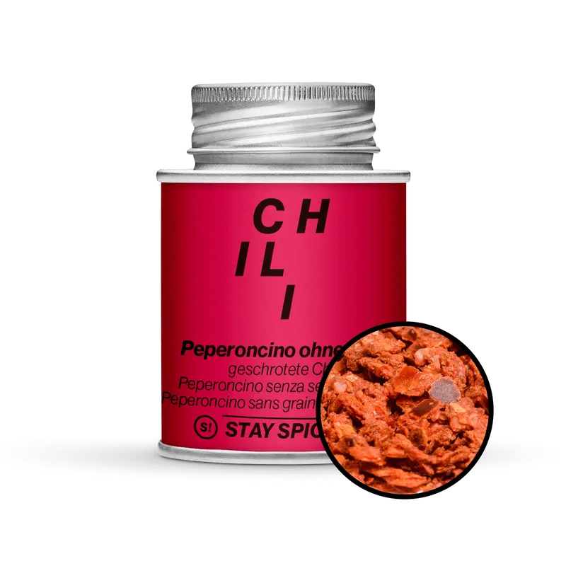 Chili / Peperoncino rot mild geschrotet ohne Saat