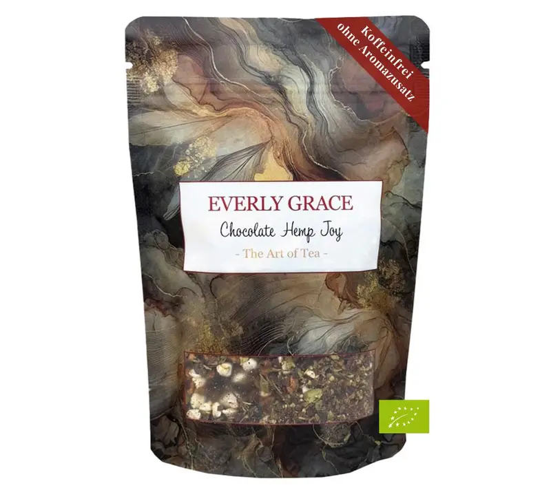 Chocolate Hemp Joy Tea von Everly Grace (80 g-Beutel Bio-Tee)
