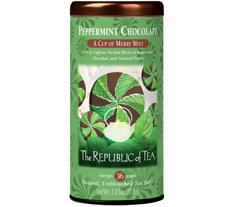 Chocolate Peppermint Tea von The Republic of Tea (Metalldose mit 36 Beuteln)