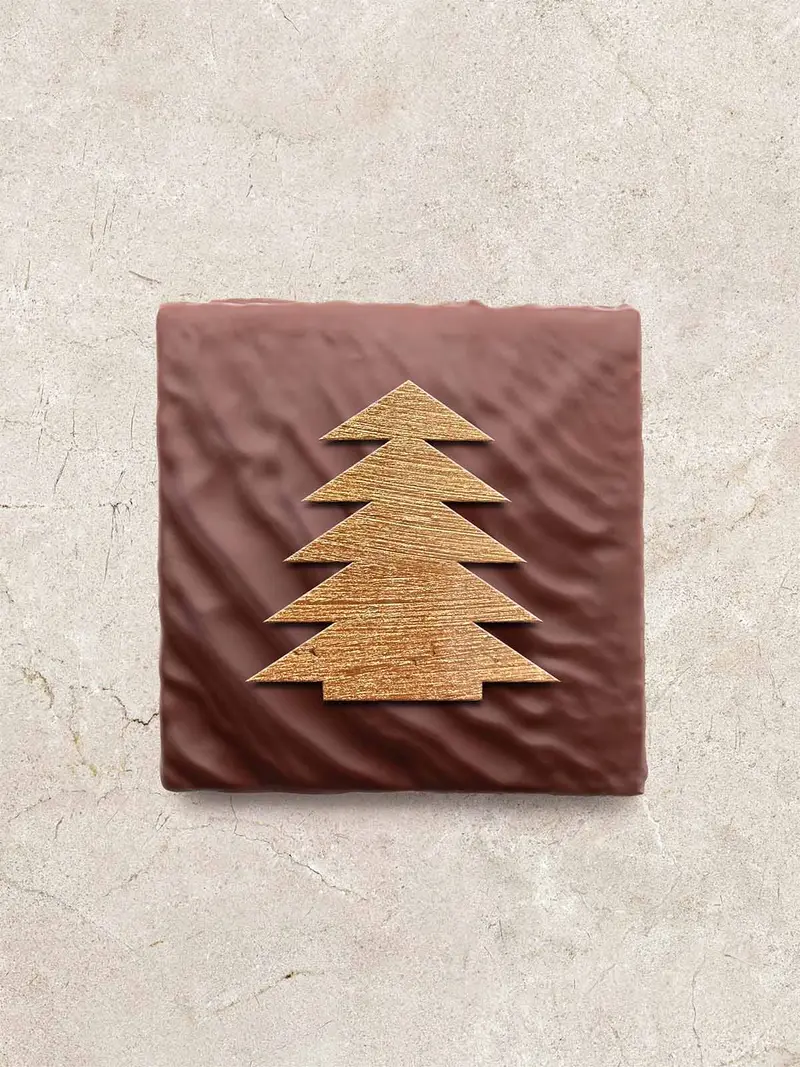 Christbaum-Tafel »Karamell & Mandel«