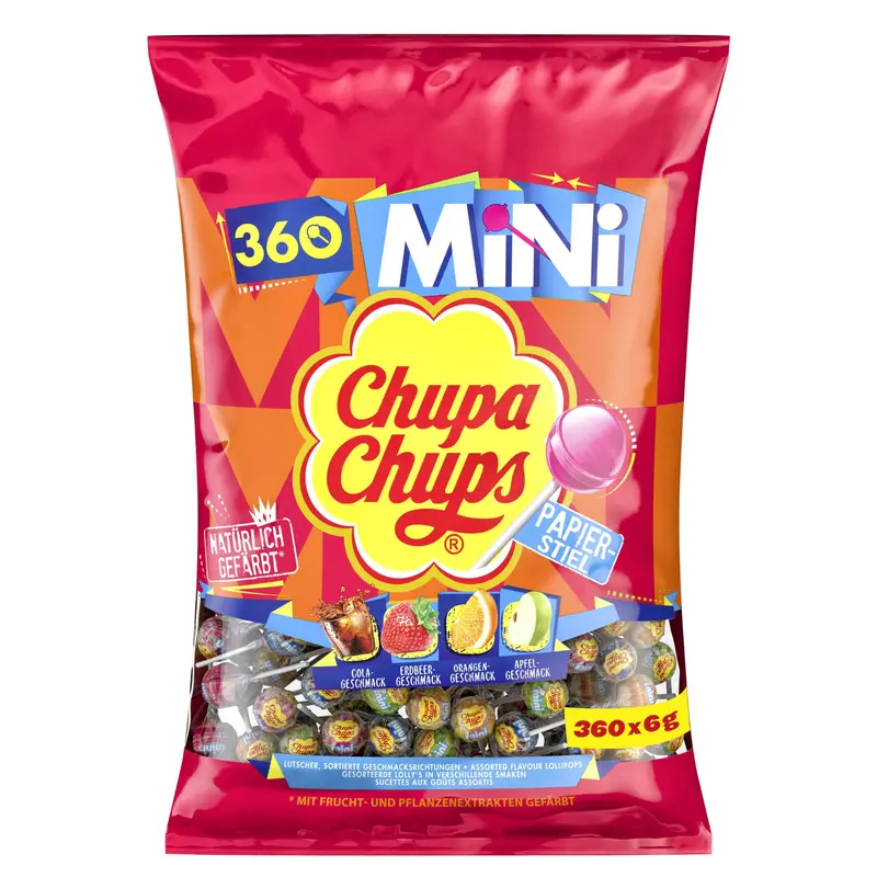 Chupa Chups Mini Classic Lutscher-Beutel, 360 x 6g