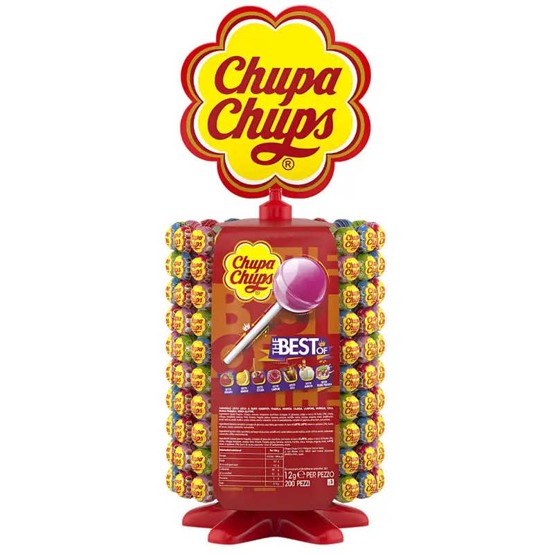 Chupa Chups The Best Of, Lutscher mit verschiedenen Geschmacksrichtungen 12g (Packung mit 200)