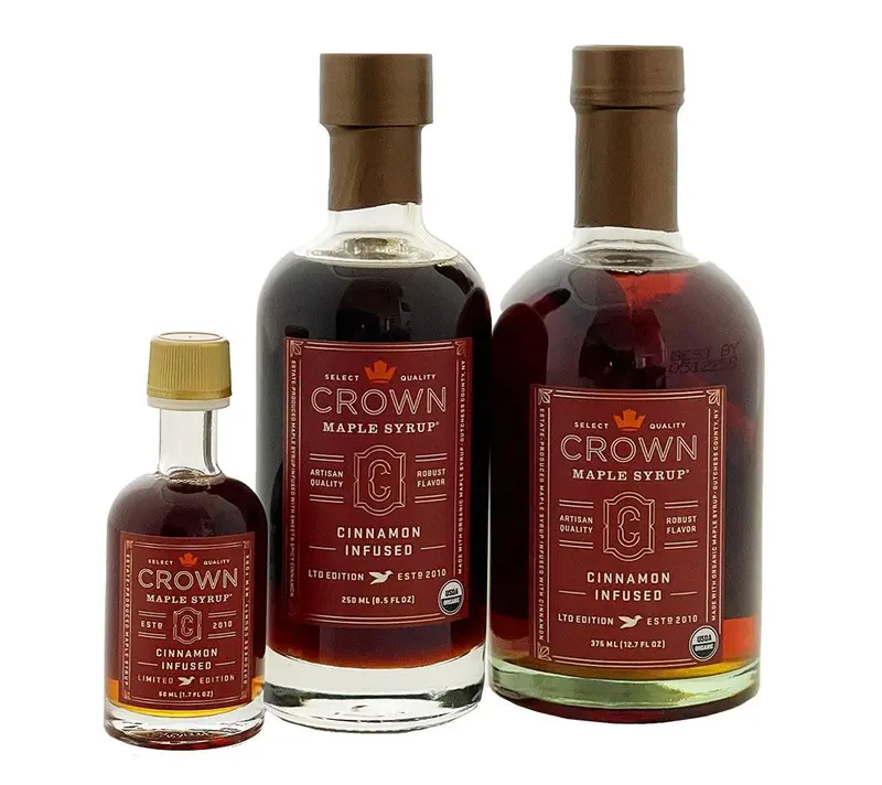 Cinnamon Infused Maple Syrup von Crown Maple (Ahornsirup - Glasflasche)
