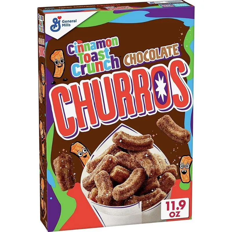 Cinnamon Toast Crunch Chocolate Churros, Schokoladen-Churros-Cerealien mit 337g