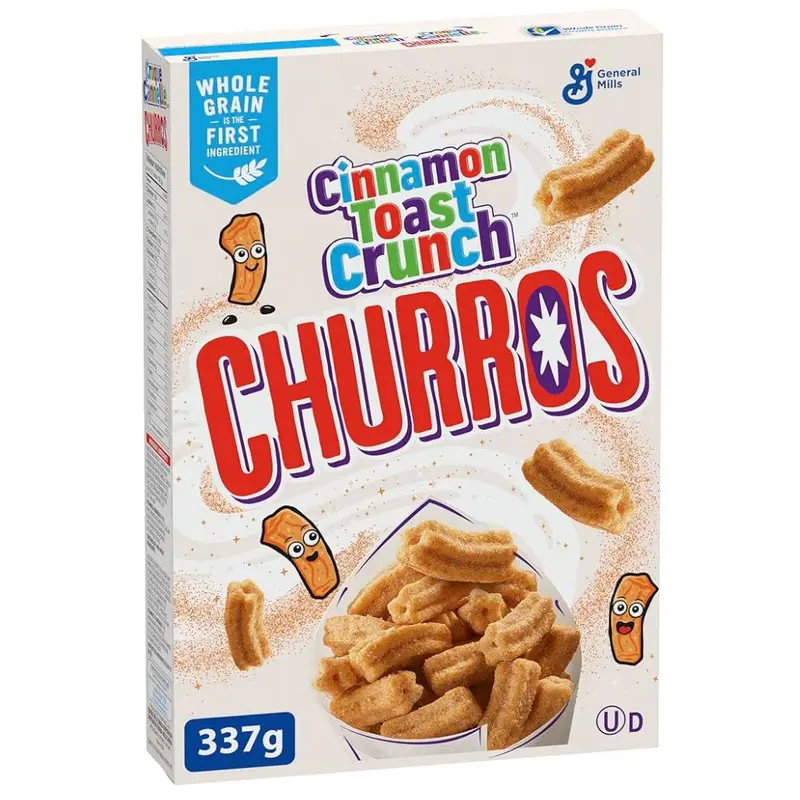 Cinnamon Toast Crunch Churros Cereal, Churros-Cerealien mit Zimt 337g
