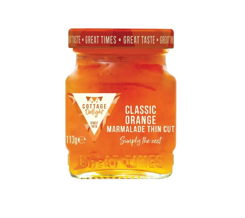 Classic Orange Thin Cut Marmelade von Cottage Delight (113 g Glas)