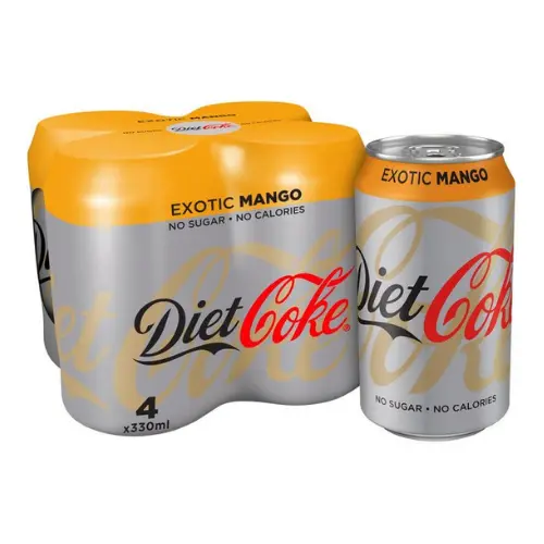Coca Cola Diät Exotic Mango (Packung mit 4)
