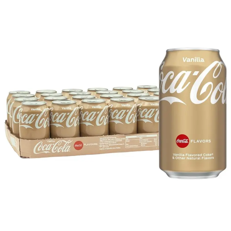 Coca Cola Vanilla, Vanillegetränk 330ml (Packung mit 24)