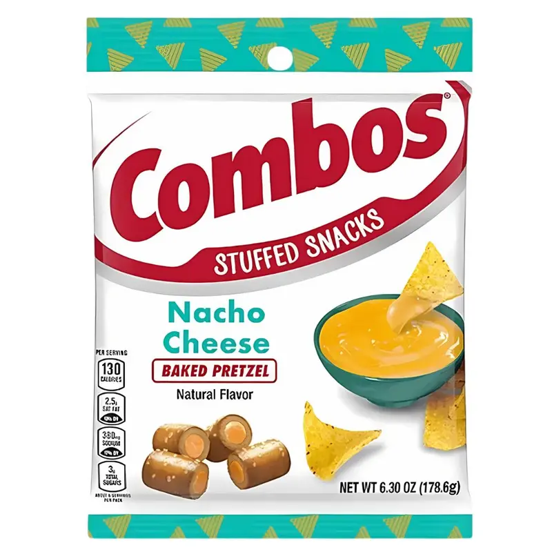 Combos Nacho Cheese Pretzel, Brezel mit Käsegeschmack Salsa 178g