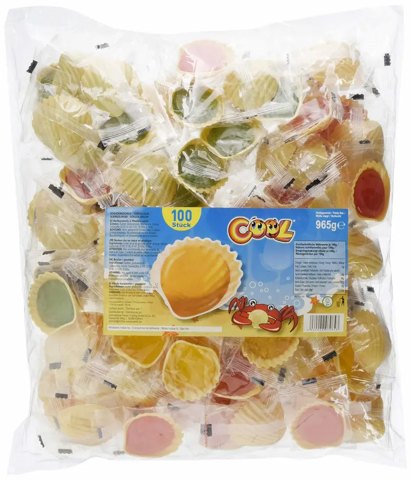 Cool 100 Schleckmuscheln einzeln verpackt im Beutel, 1er Pack (1 x 965 g)