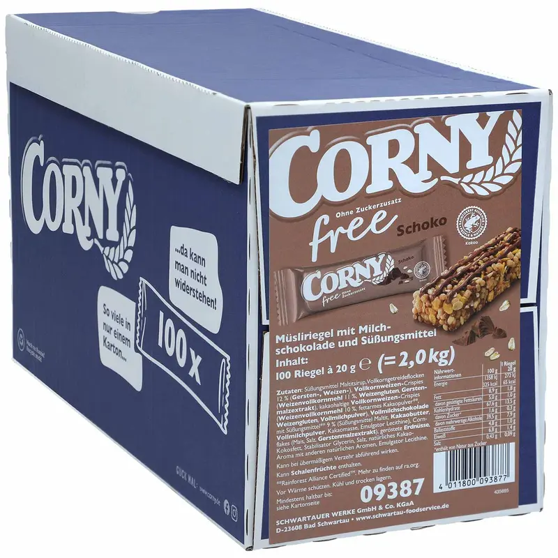 Corny Free Müsliriegel Schoko 100 x 20g