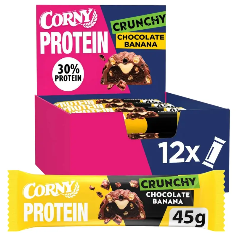 Corny Protein-Riegel Crunchy Chocolate Banana 12 x 45g