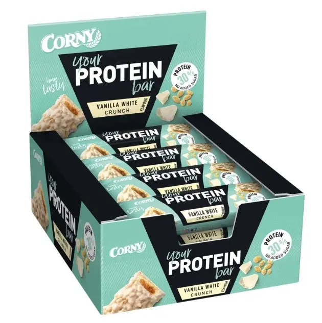 Corny Protein-Riegel Crunchy Vanilla & White Choc 12 x 45g