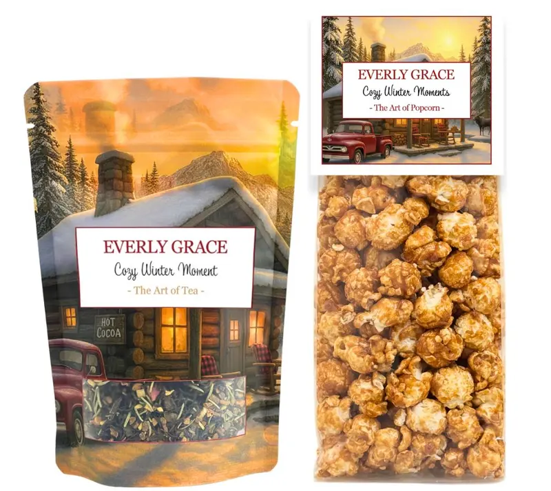 Cozy Winter Set von Everly Grace (1x Cozy Winter Moment Tea und 1x Cozy Winter Moments Popcorn)